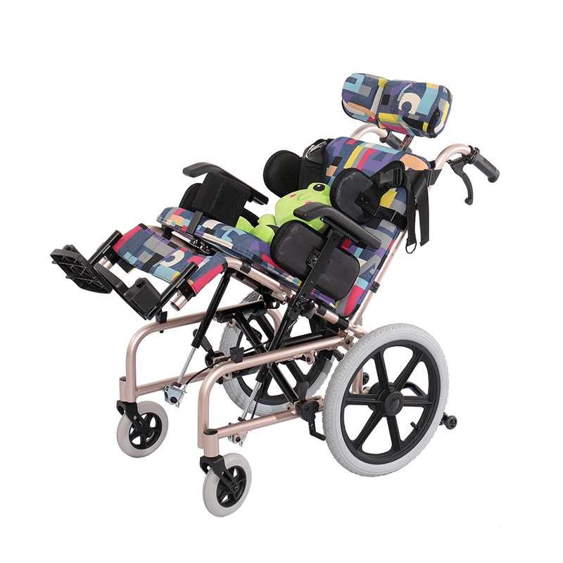 Healthcare Disabled Reclining Tilting Seat Wheelchair for Cerebral Palsy Children