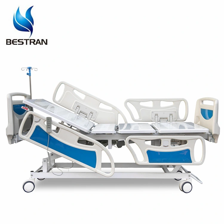 ABS Headboard Adjustable Medical Equipment Furniture Five Function Electric Hospital Furniture ICU Bed