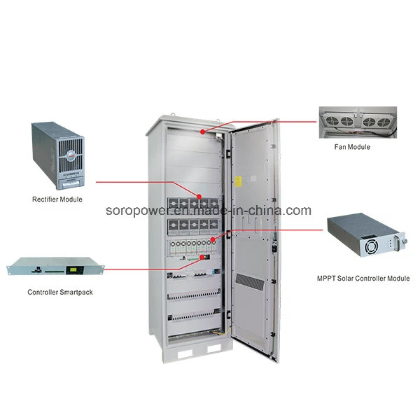 Neuester 48VDC Hybrid-Solarstrom-System 48V 120A Telecom Gleichrichter Leistung