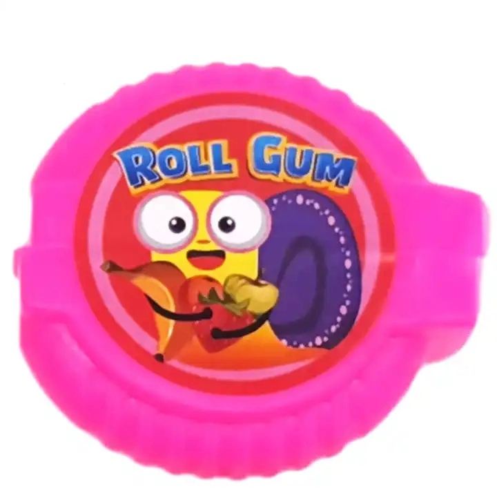 Al por mayor Crazy Roll Mix Frutas sabor Halal Chicing Gum Roll Burbuja Gum