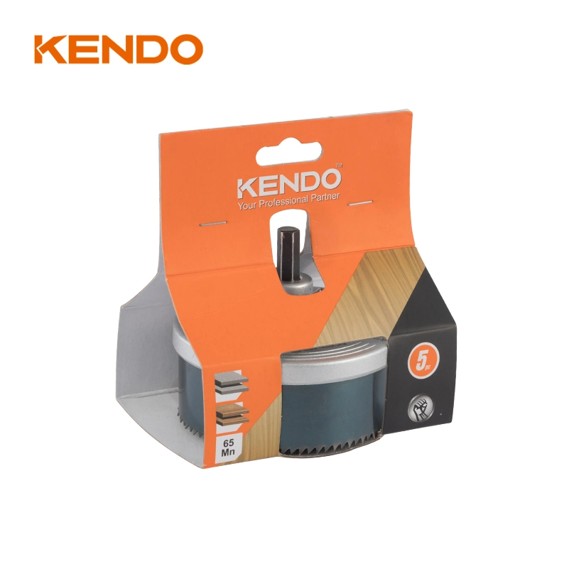 Kendo Interchangeable Blade 5PC Wood Hole Saw Set with Die-Cast Aluminium Mandrel Provides Durability