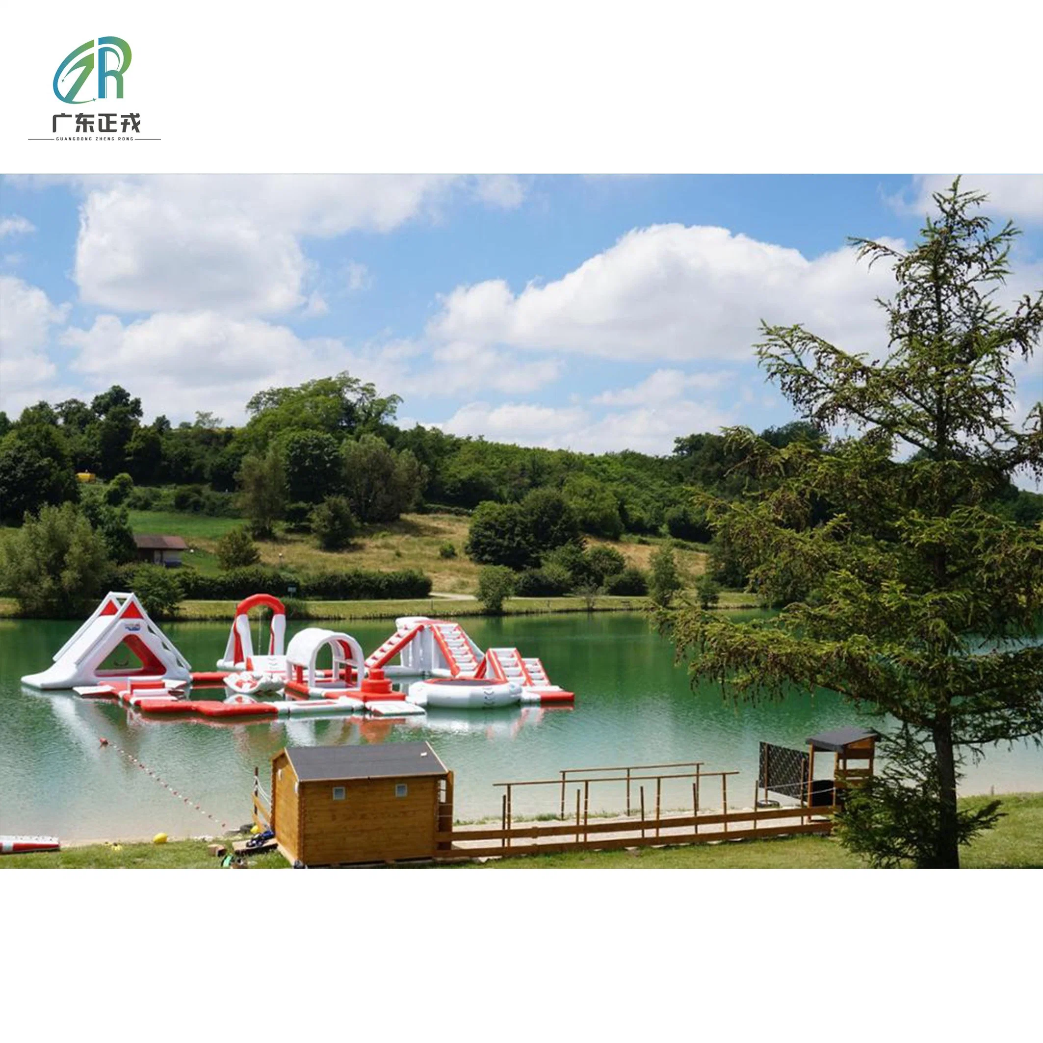 Commercial Mobile Land Inflatable Ground Water Park with Climbing & Slide Model for Sale