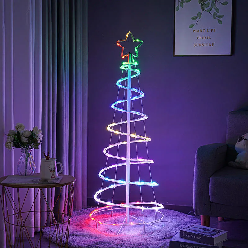 Spiral Christmas LED Light Tree Decoration with Remote Multiple Control