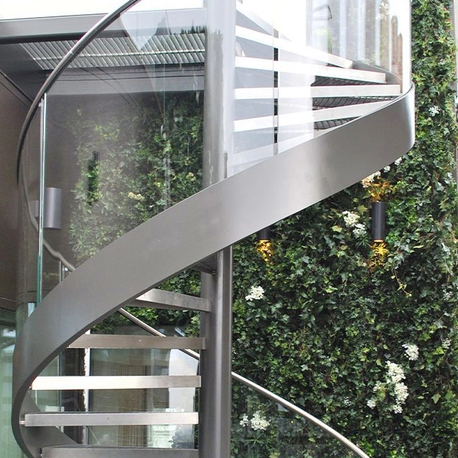 Stair Factory Supply Stainless Steel Staircase Price Curved Glass Stairs