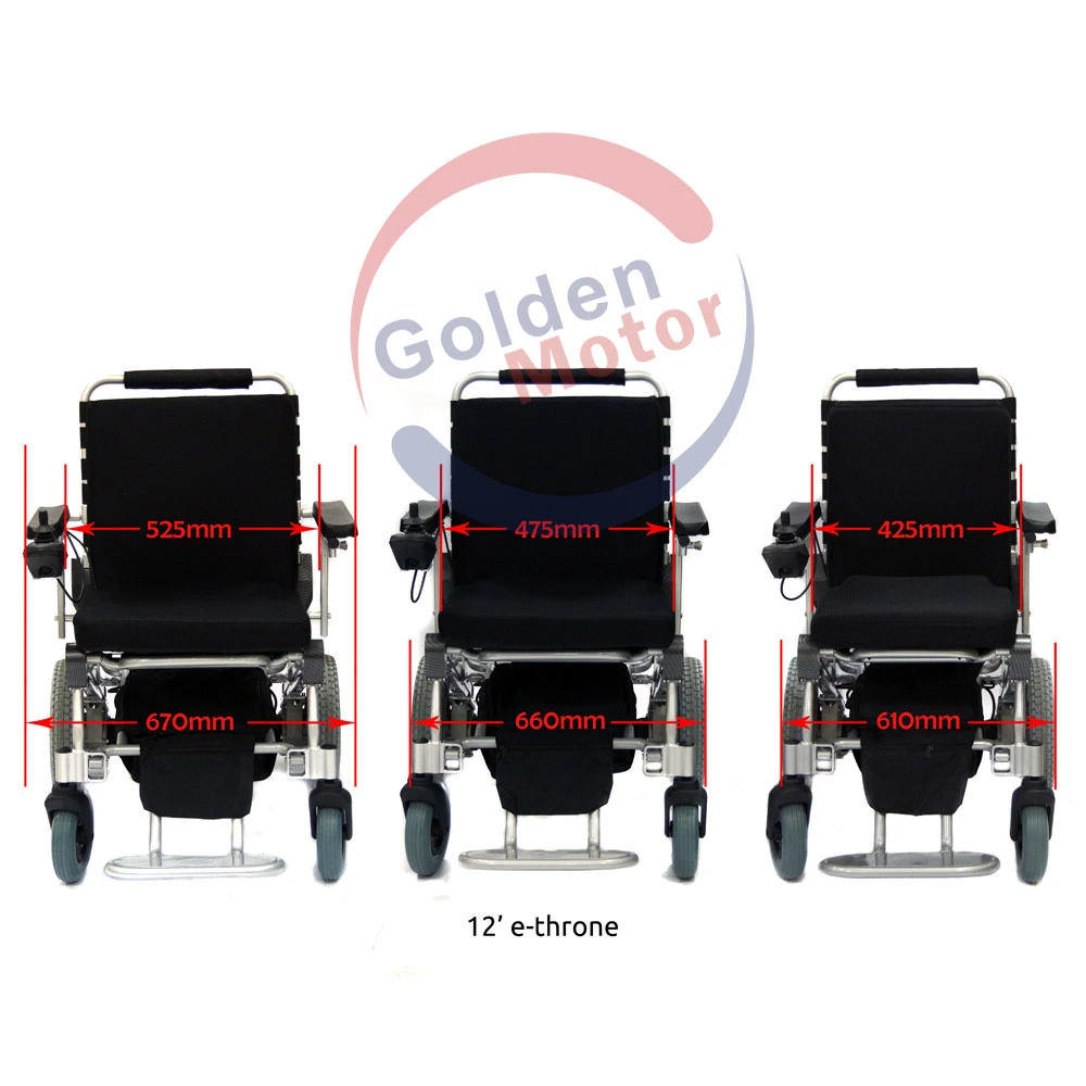 TUV Ce Certified One Second Folding Portable Electric Wheelchair with Lithium Battery Pack