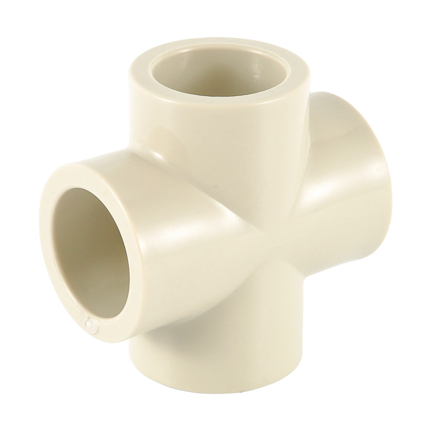 High Quality Pph Tee Cross Pipe Fittings Plastic Welding Imported Raw Materials