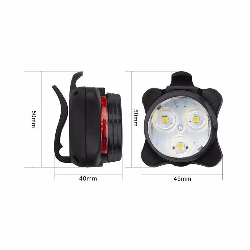 2 Pack Bike Jeu de lumière LED super brillant pour tout le cycle de l'éclairage avant et arrière