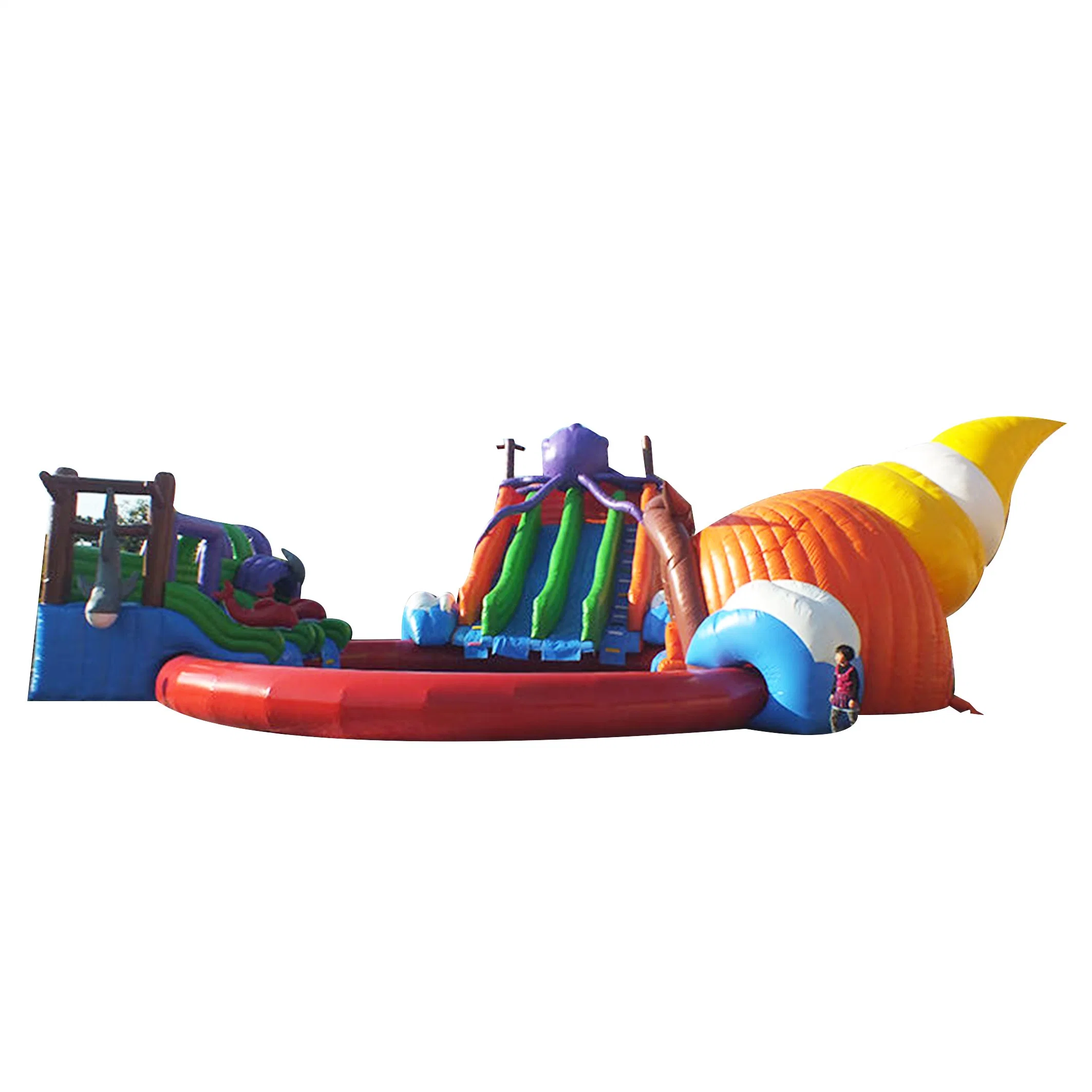 2024 Hot Attraction Outdoor Amusement Mobile Land Commercial Huge Inflatable Water Park for Children and Adults