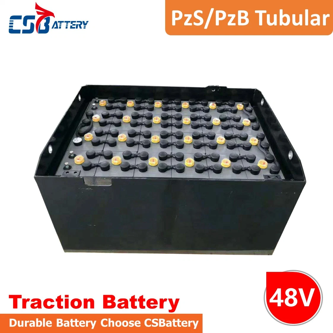 Csbattery 7pzs420 Motive Battery Long Life Power for Boomlift-Forklift/Electric-Vehicles/E-Rickshaw 8pzs480/9pzs540/10pzs600/2pzs140/Boo