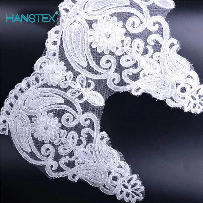 Hans New Design Product Fashion 3D Lace Fabric Beads Bridal