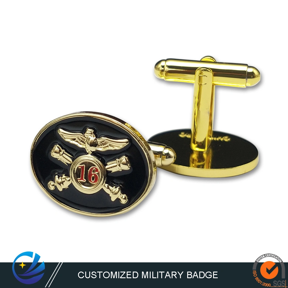 Custom Metal Schield, School Sport Company Activity Colthing Decoration Lapel Pin Soft Enamel Security Badge for Promotional Gift Cambodian Military Metal Badge