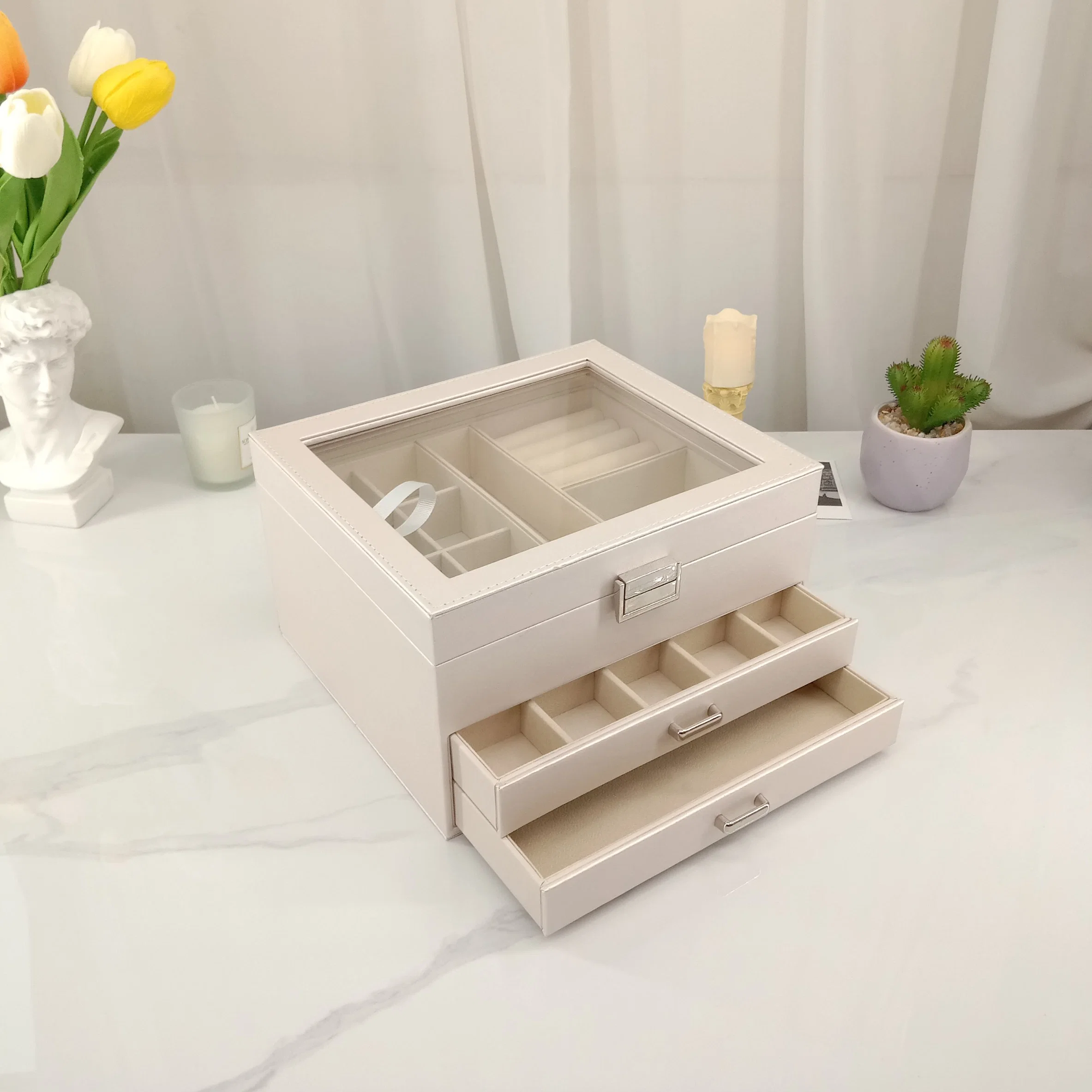 OEM ODM Double-Layer Jewelry Box Manufacturers Customized Drawer Jewelry Storage Box