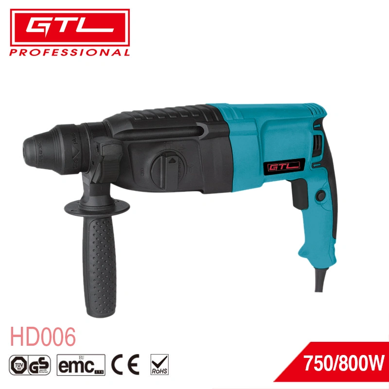 750W/800W 26mm Hand Electric Impact Drill Power Tools Corded Hammer Drill with Drill Bits Set for Brick, Wood, Steel, Concrete, Masonry (HD006)