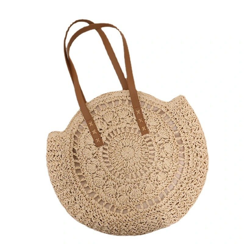 Women Summer Beach Leisure Hollow Straw Woven Bag