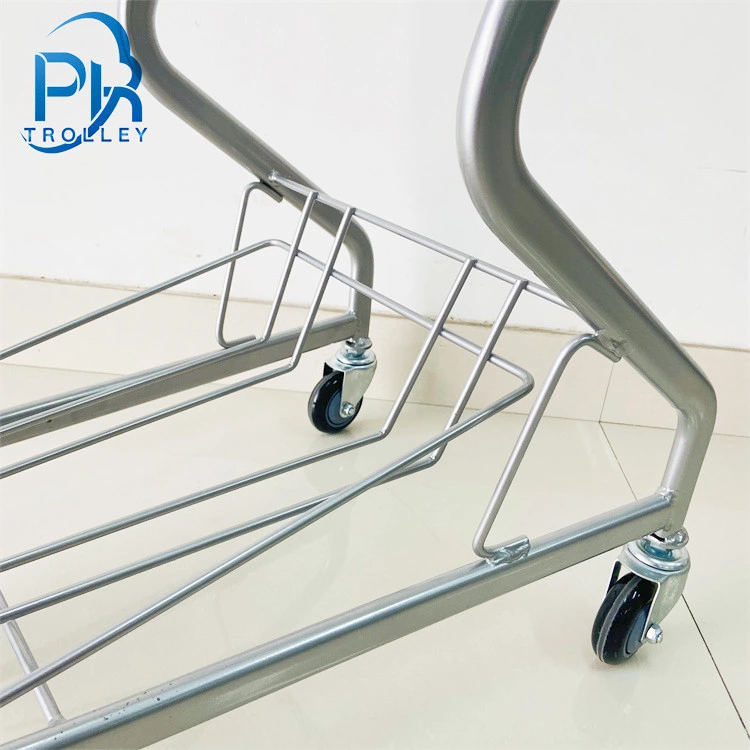 Sliver Hand Push Cart Used for Convenience Store