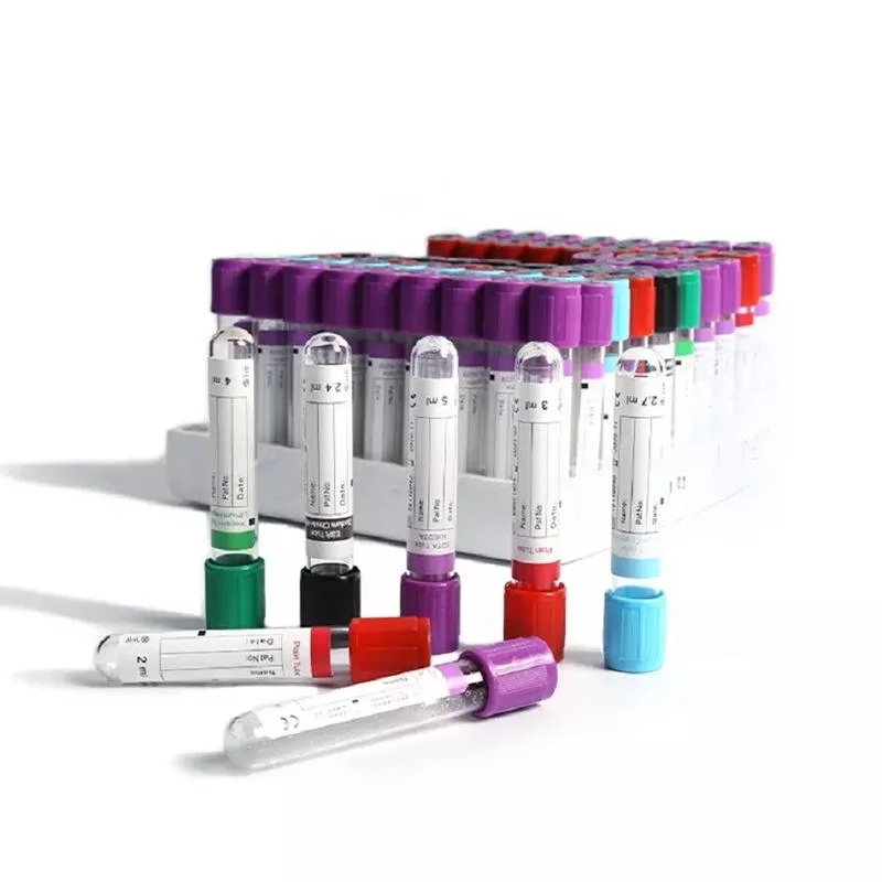 Blood Test Tubes Disposable Glass or Plastic Vacuum Blood Sample Collection Tube