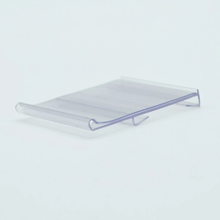 Supermarket Clear PVC Extruded Data Strip Price Display Label Holder