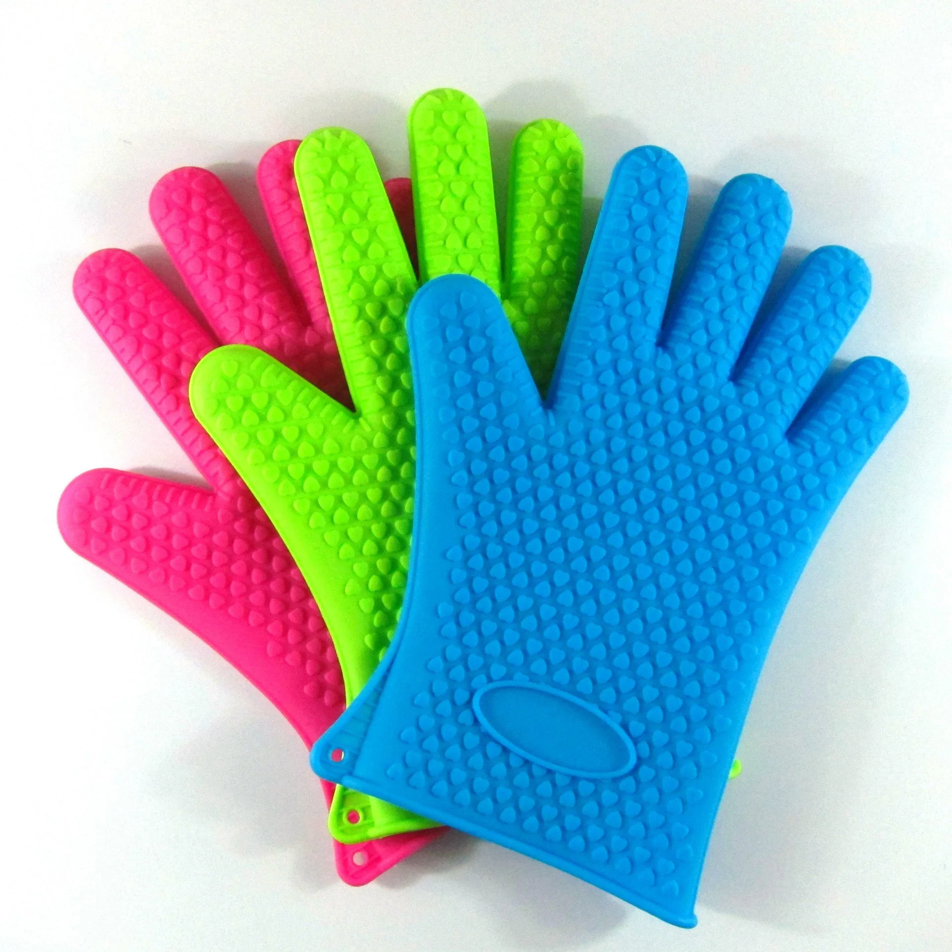 100% Food Grade Heat Resistant Oven Mitts BBQ Grill Cooking Silicone Glove