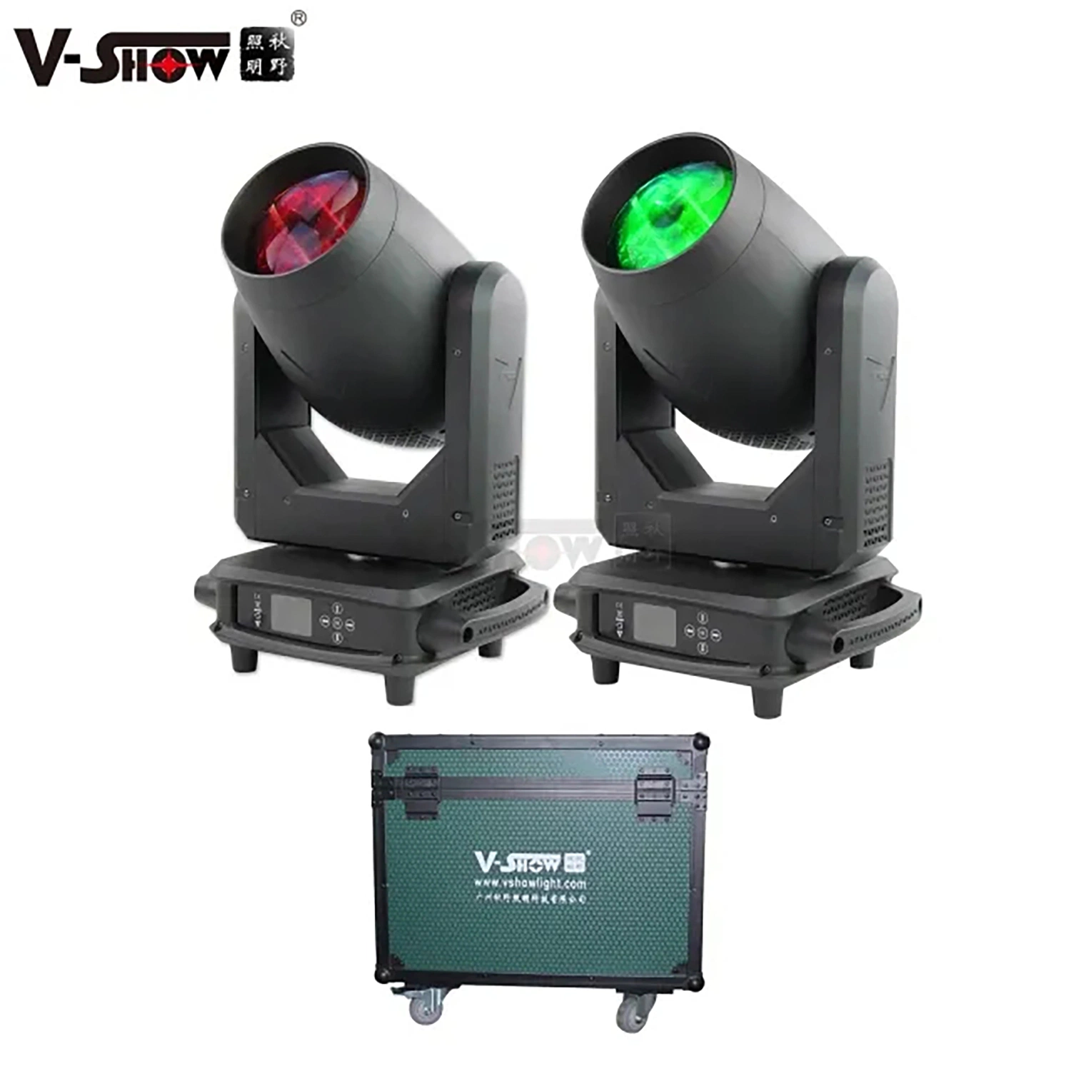 V-Show 2PCS with Fly Case T911 300 Watt Beam Moving Head Lamp