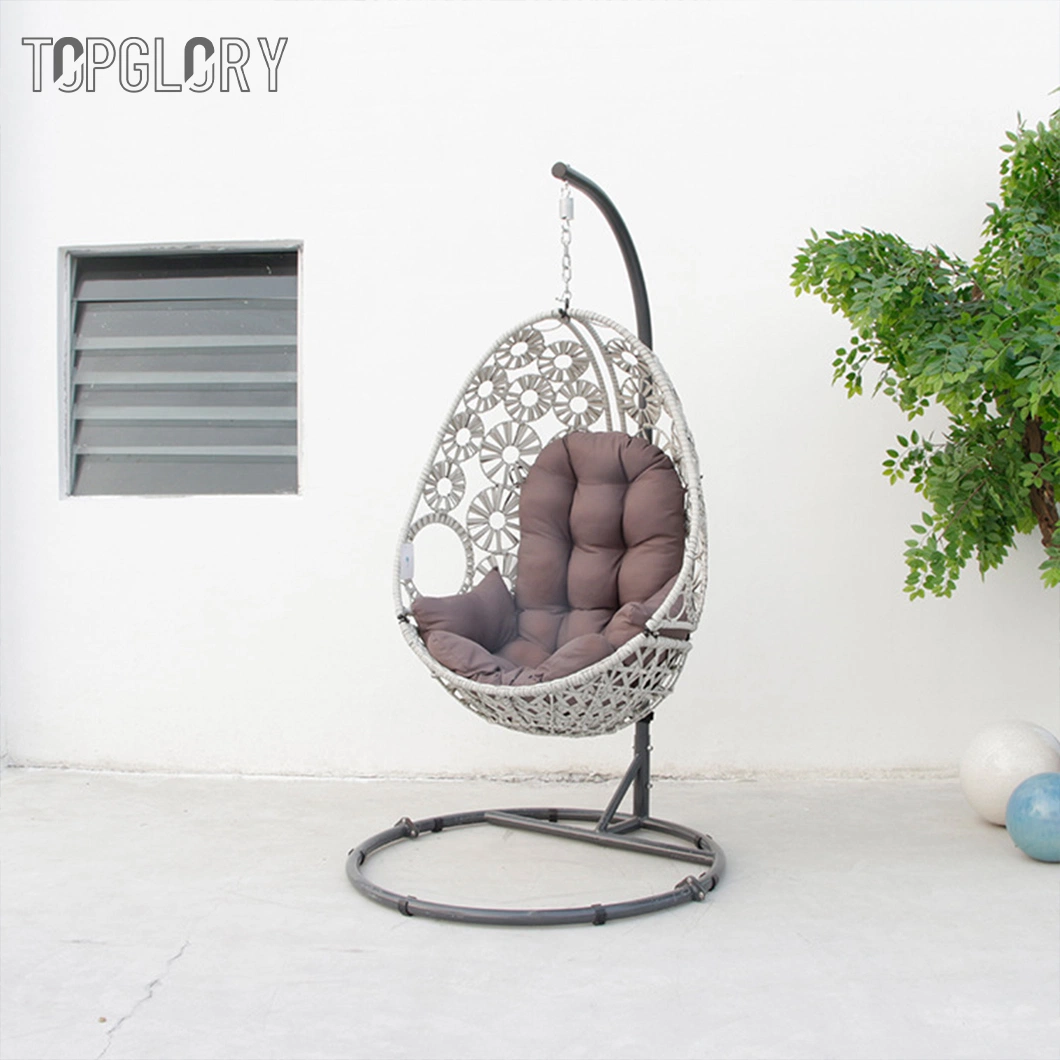 Hot Sales Quality Metal Frame Egg Swing Single Outdoor Chairs