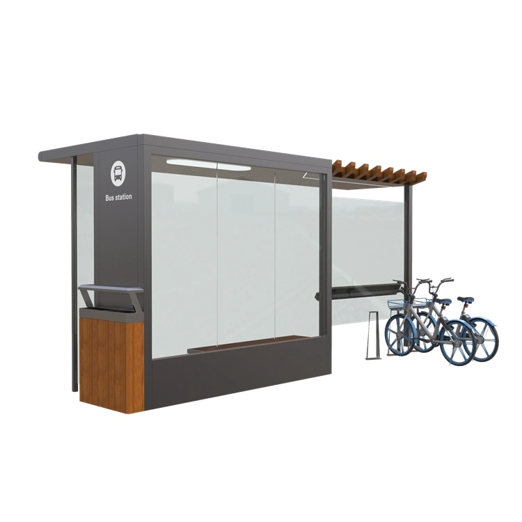 Smart City Solar Energy Intelligent Bus Stop Station Bicycle Shelter