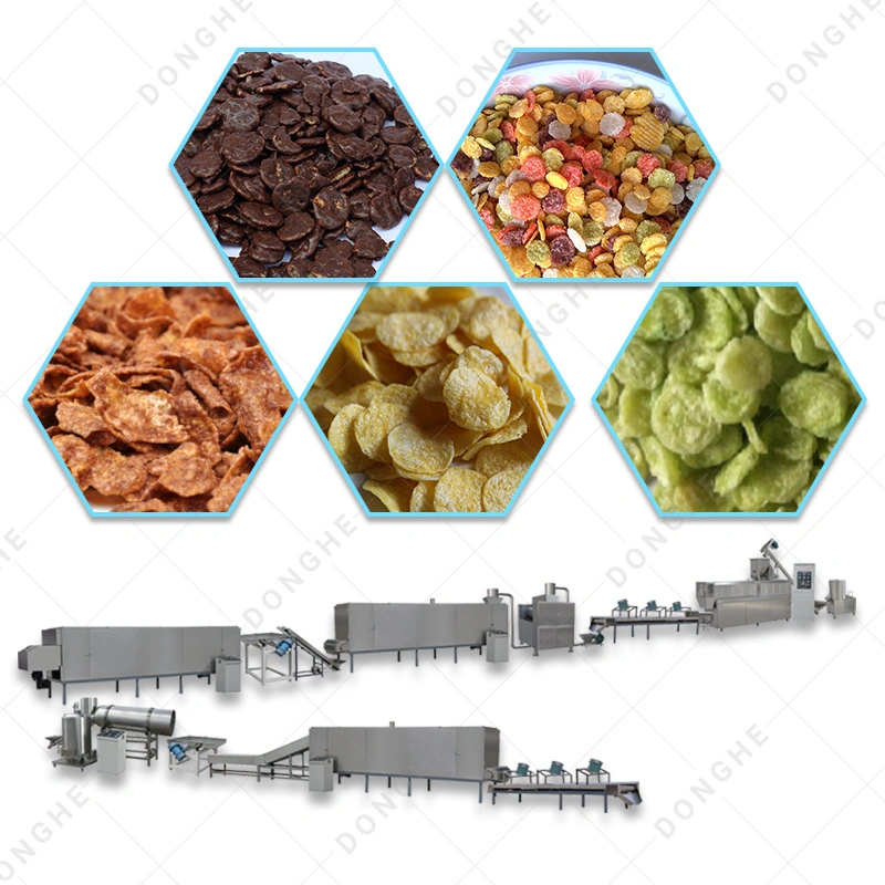 China Automatic Industrial Breakfast Cereal Corn Flakes Making Machinery Equipment