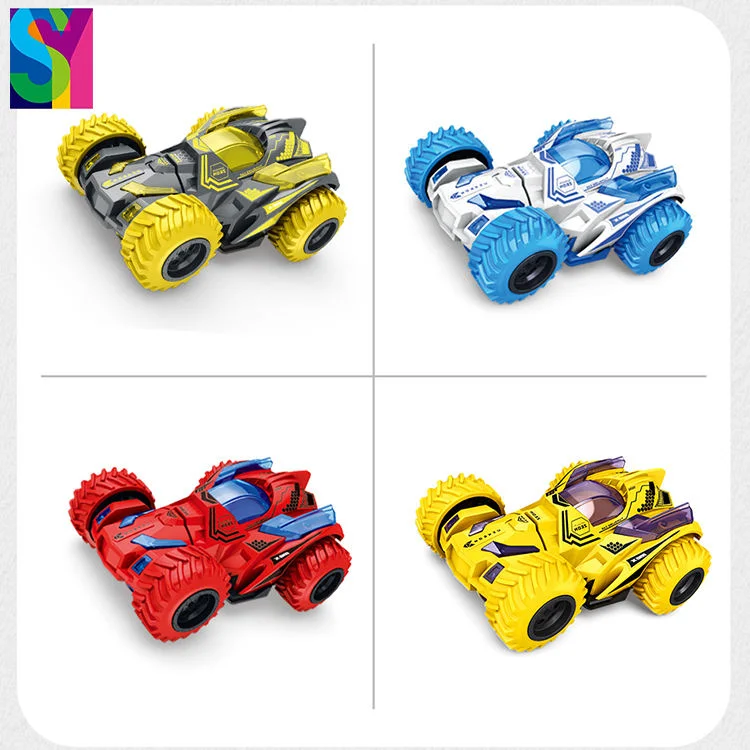 Sy Hot Az Kids Educational Monster Truck Double Sided Inertia Vehicle Friction Power Stunt Friction Car Toys