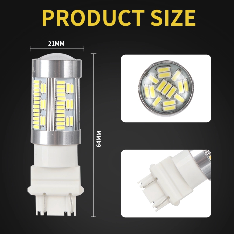 Super Bright 12V Car LED Signal Brake Light 75SMD 7443 Auto Stop Reverse Tail Bulb Lamp