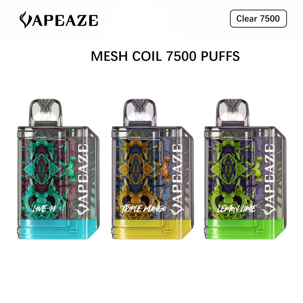 Vape descartáveis e fumaça de cigarros Óleo Sabor 18ml 7500 venda por preço baixo do mais novo best selling elevada capacidade de Novo Produto Personalizado