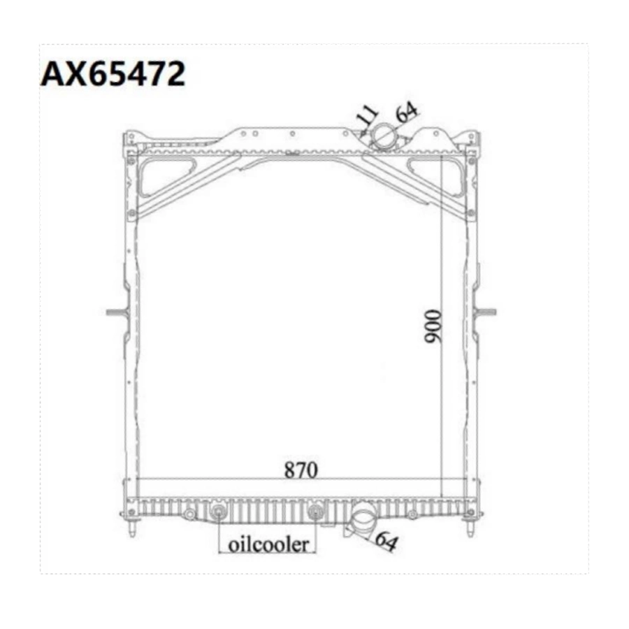 OEM 1003579 1050097 20516418 20700605 20733349 Auto Parts Best Selling Vacuum Brazed Aluminium Radiator for V-Olvo Frama Matrix F2