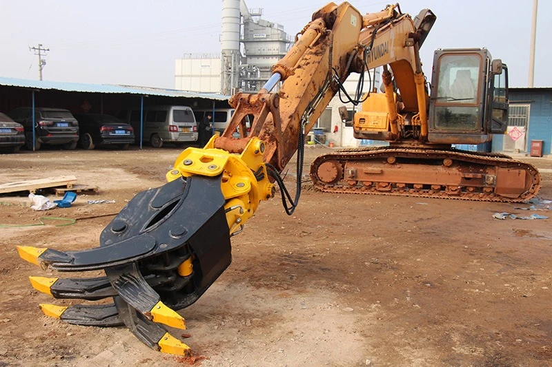 1-5 Tonnen Bagger Anbaugeräte Hydraulische Log Rotary Holz Greifer Klein Einzylinder-Energy-Bagger, Rotierender Holzgreifer