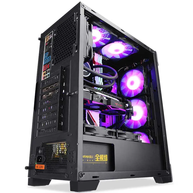 Seegotep Zack Tempered Glass Side Panel ATX RGB Strip PC Computer Gaming Case