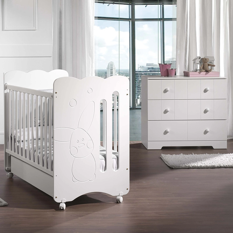 Crib Multi-Functional Wood Convertible Crib Newborn Baby Furniture Cot