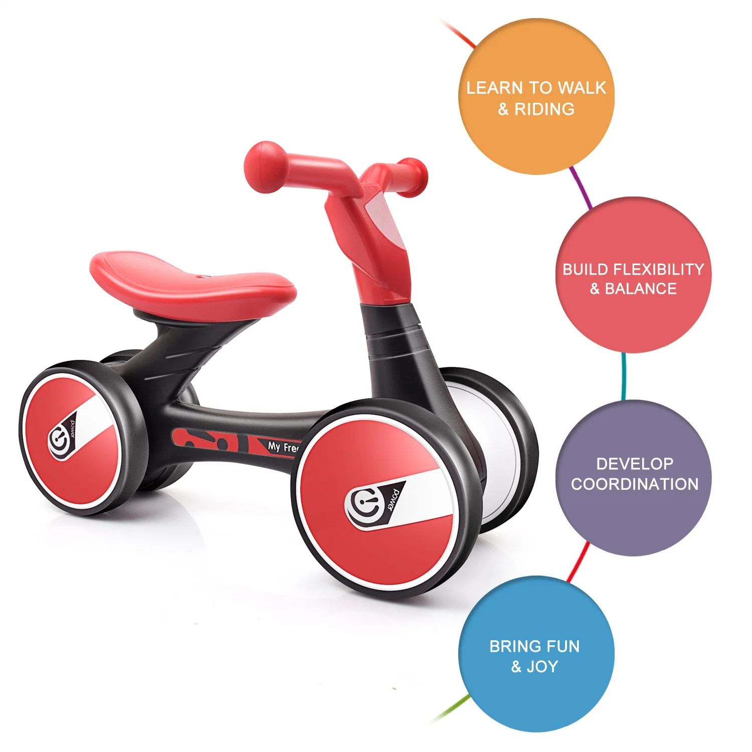 Детская обувь Push Mini Baby Balance Bike в беге На автомобиле Детские игрушки 2-4 лет