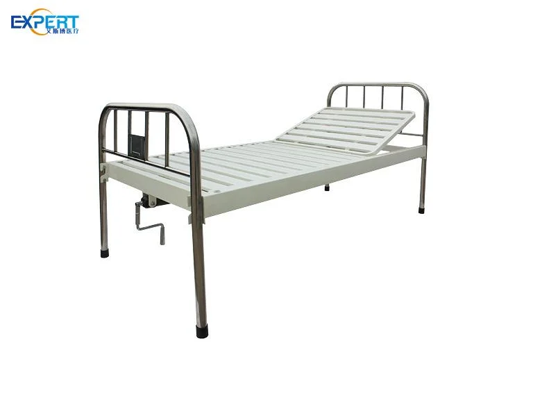 Factory Supply Hospital Furniture Medical Flat Bed with Detachable ABS Head and Foot Board