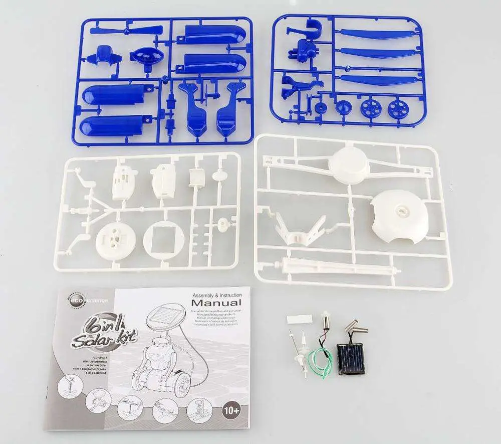 Jstar 2023 DIY Solar Puzzle Toys 6 в 1 Учебный Наборы солнечной энергии Новинки Solar Robots для детского научного эксперимента Набор Интеллектуальная образовательная игрушка