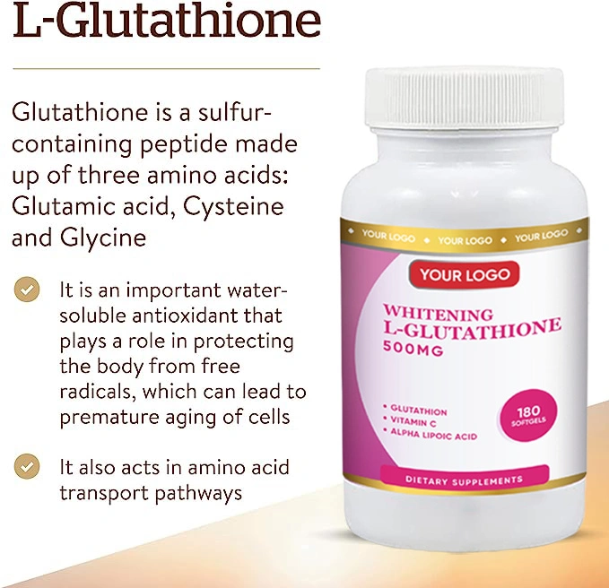 Glutathione Supplement 1000mg Per Serving, 98% Purity Plus Vitamin C 500mg, Active Reduced Form (GSH) 60 Capsules