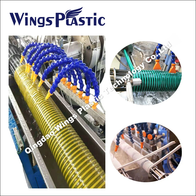 Kunststoff PVC Spiral-Absaugung verstärkte weiche Schlauch Rohr Extruder Extrusion Produktionslinie, Die Maschine Herstellt