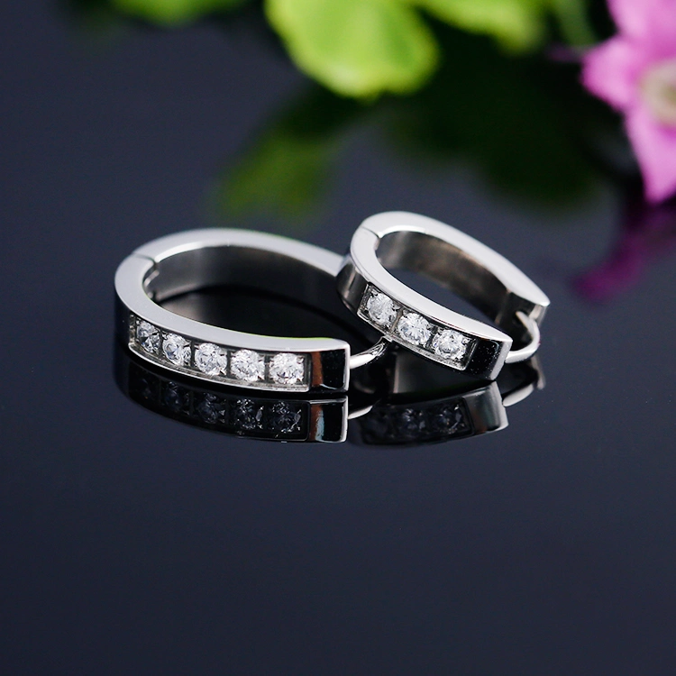 Creative Size Buckle Earrings, Japan and South Korea Set Diamond Earrings Man