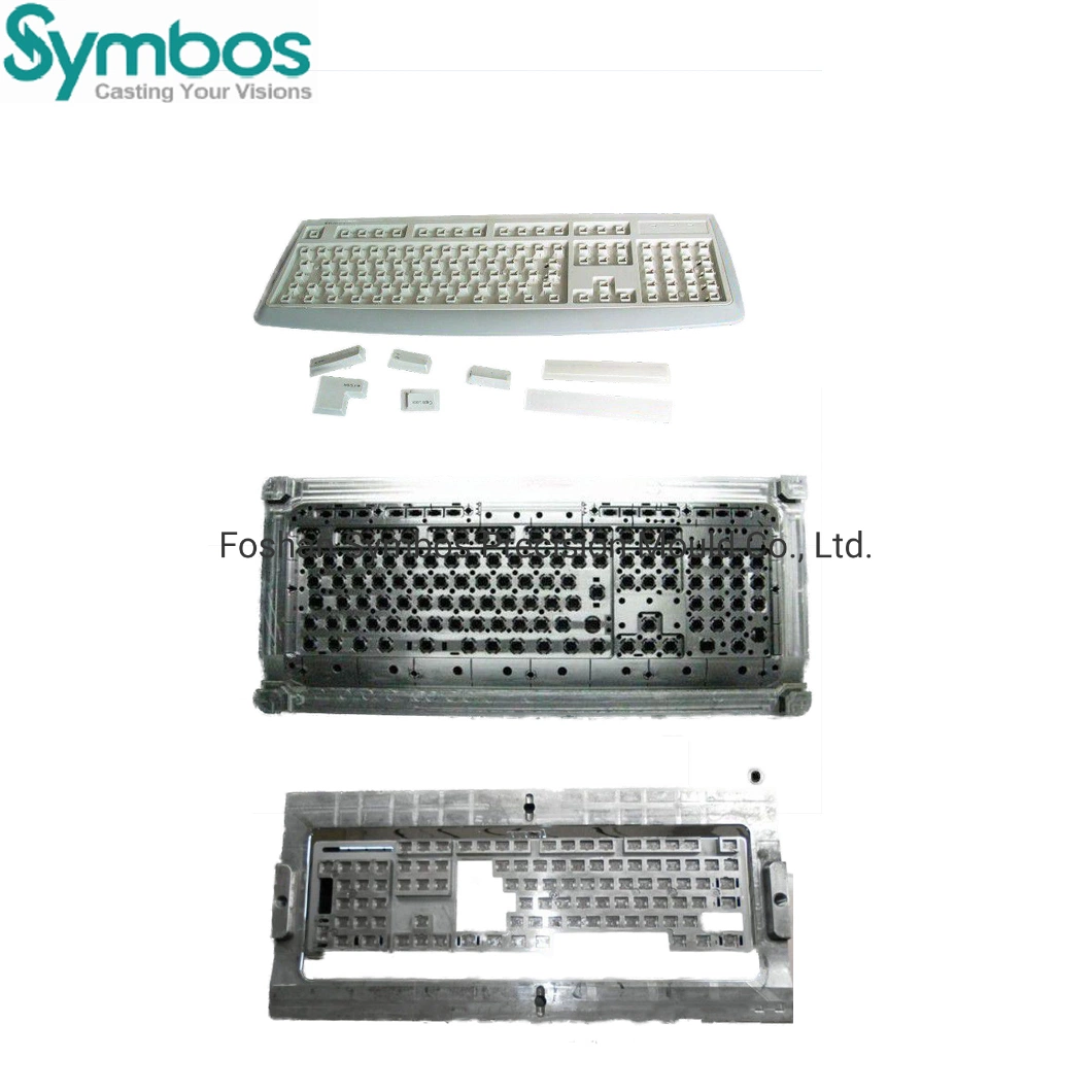 El fabricante OEM tecla del teclado juegos de moldes de inyección de plástico de color doble tapa molde
