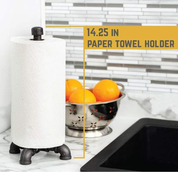 Toilet Paper Holder Gi Heavy Duty DIY Iron Pipe Fitting of Farmhouse Style Roll Tissue Racks Used for Bathroom, Kitchen, Bedroom