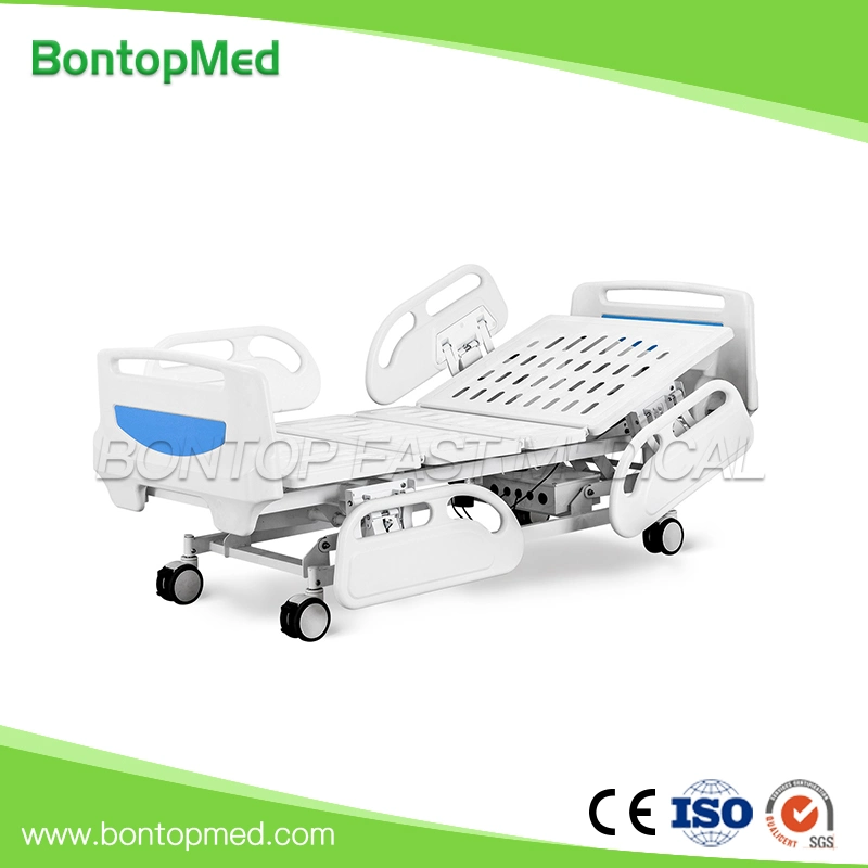 ABS Five Function Adjustable Medical Furniture with Casters Electric Patient Hospital Bed