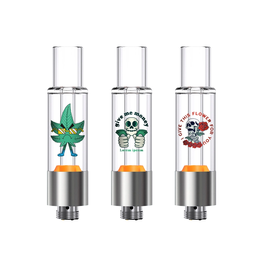 Cartuchos VAPE de vidrio 0,5ml 1,0ml bobina de cuarzo 510 rosca Cartucho Pure Taste E Atomizador de aceite grueso