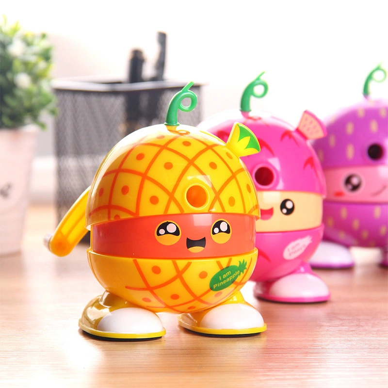 Lovely Cartoon Fruit Stationery Cute Watermelon and Pineapple Shaped Children Pencil Sharpener