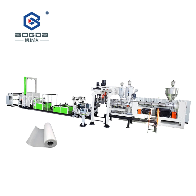 Produção de folhas de extrusão de plástico Bogda PP PS Shear Extruder Máquina para recipiente de alimentos termoforming