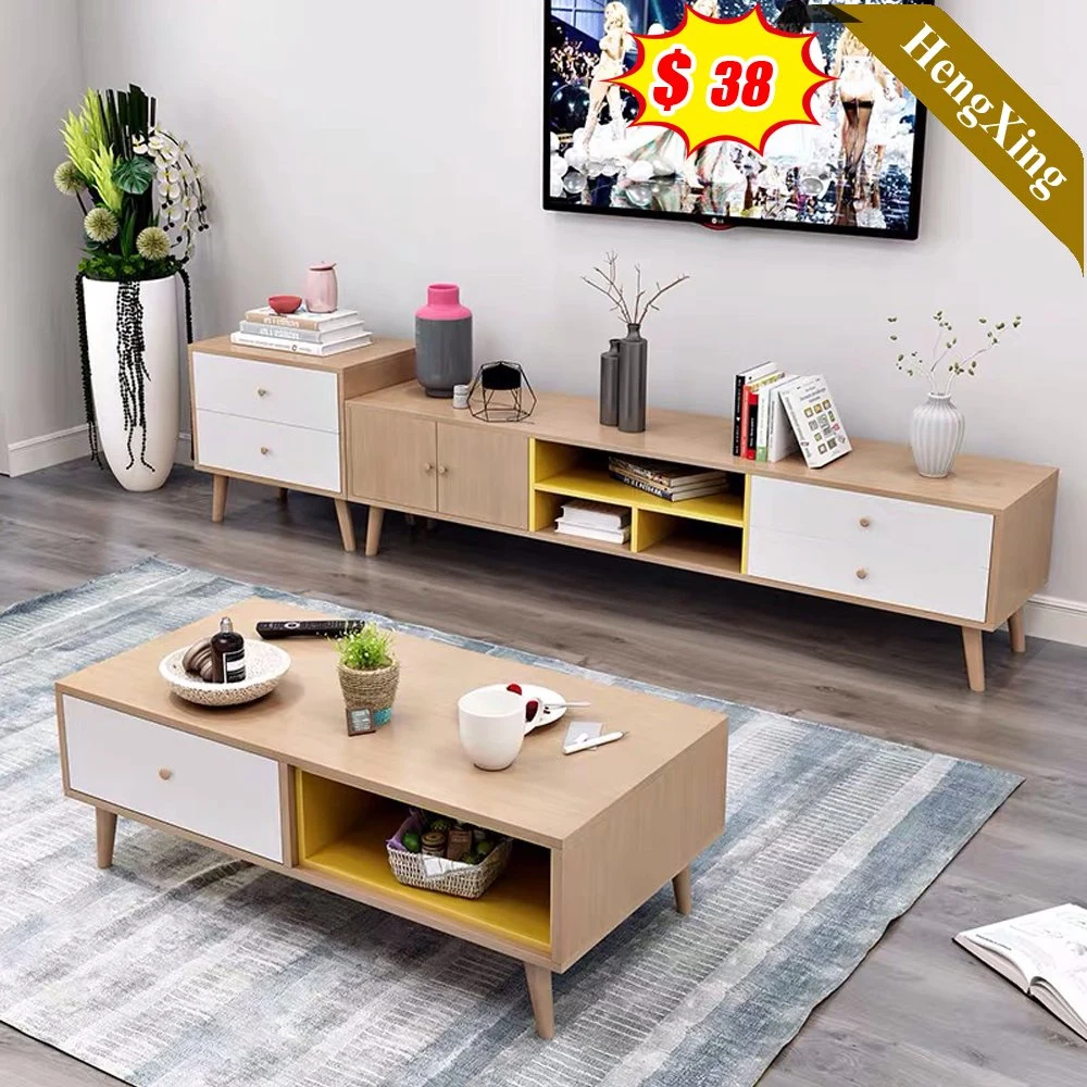 Cheap maison moderne salle de séjour chambre à coucher Mobilier en bois mur de stockage Meuble TV meuble TV Table à café (UL-20N0113)
