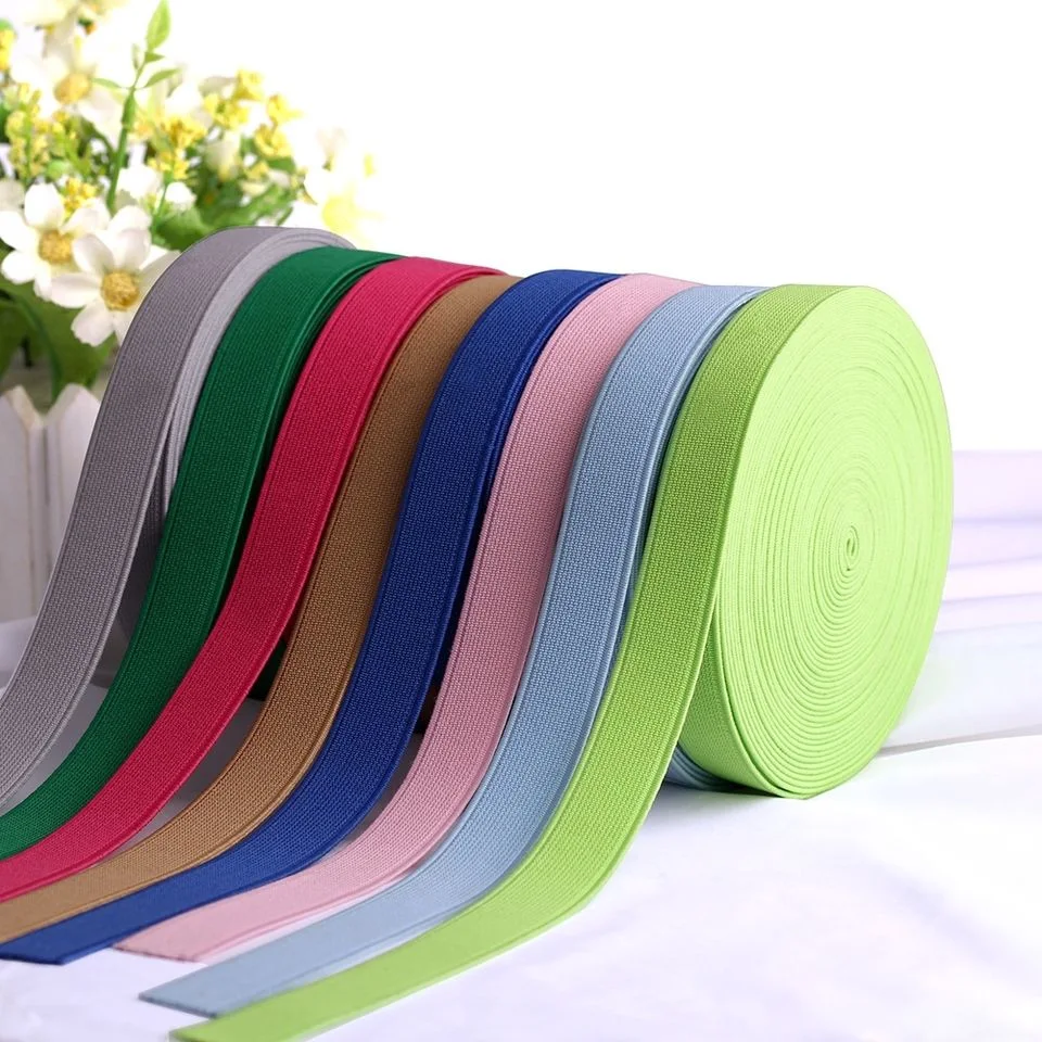 Custom 2 Inch 1 Inch Wide Elastic Band Green Twill Elastic Band Mil Spec Elastic Webbing Tape