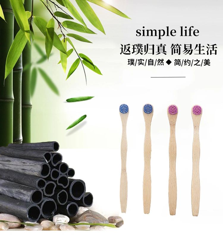 Original Bamboo Toothbrush 100% Eco-Friendly Wood Handle Toothbrush Biodegradable Brush