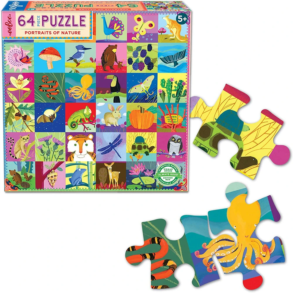 Puzzle de papier de plante animale Jigsaw Jeux avec plaisir