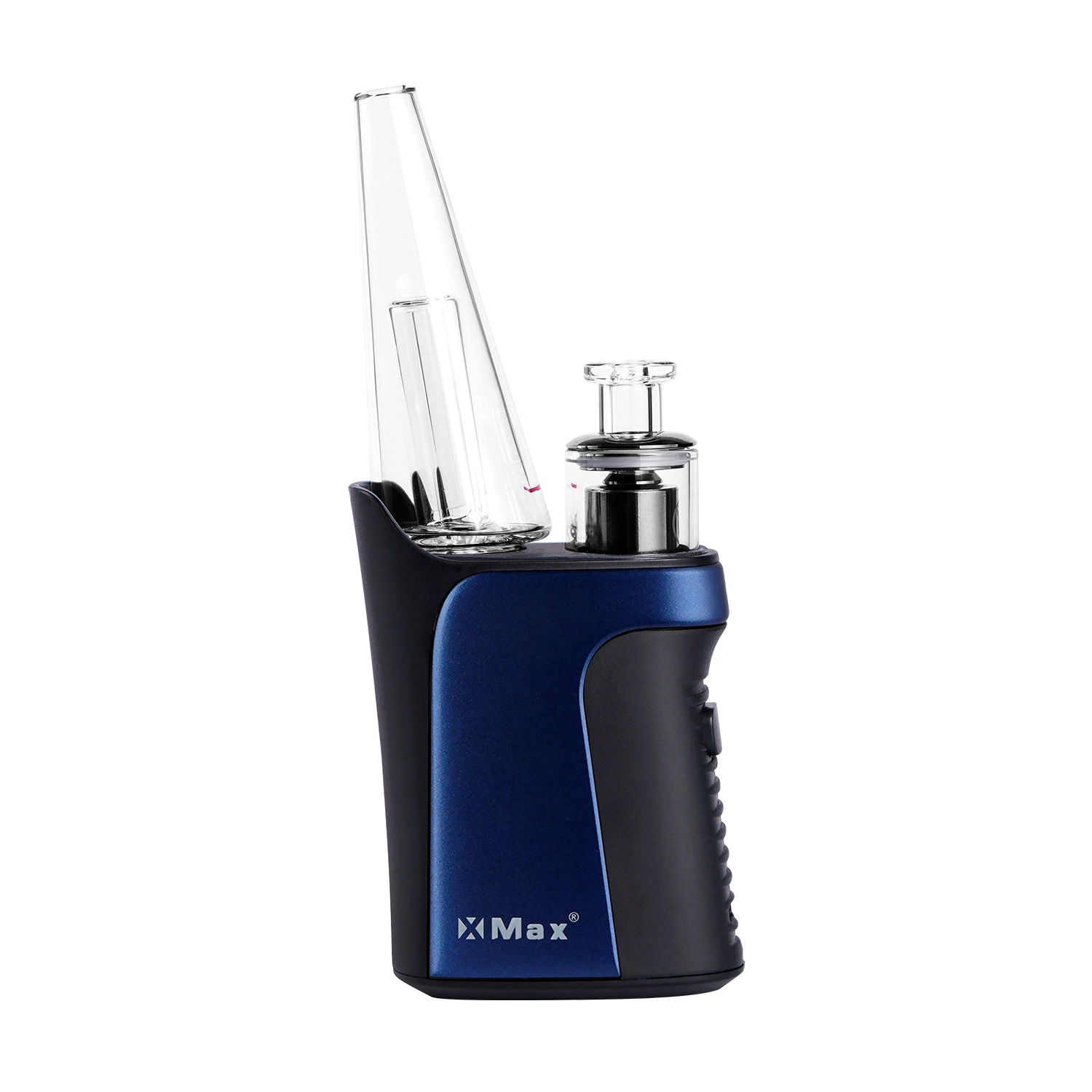 New Arrival Xmax Qomo Kit Wax Concentrate Bulb Atomizer Ecig Cartomizer with Removable Glass Bubbler